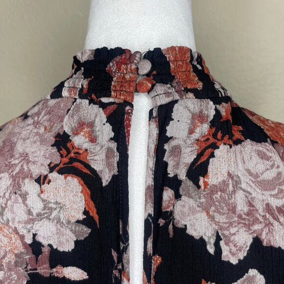 torrid Women's Floral Midi Gauze Mock Neck Pocket Dress Size 4X Fairy Cottage - Picture 6 of 12